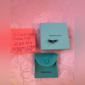 Authentic Tiffany & Co. Stiletto High Heel Shoe Charm - Sterling Silver & Enamel